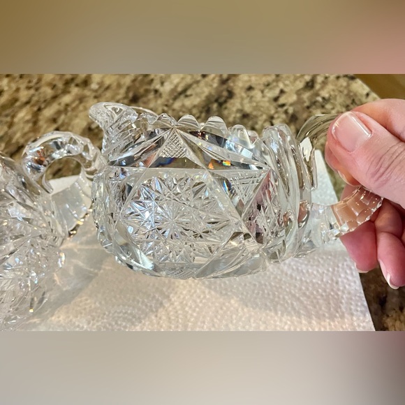 American Brilliant cream and sugar - Picture 2 of 5